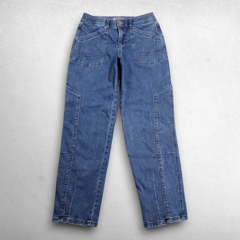 Democracy Ab Technology Straight Leg Jeans Women 6 Blue High Rise Slight Taper
